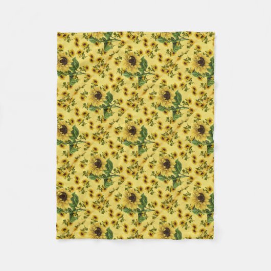 ひまわり愛 フリースブランケット (正面)