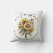 ひまわり感動的だ クッション (裏面)