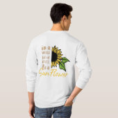ひまわり感動的のアートワーク Tシャツ (裏面フル)