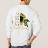ひまわり感動的のアートワーク Tシャツ (裏面)