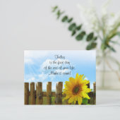 ひまわり感動的はがき ポストカード (スタンド正面)