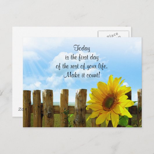 ひまわり感動的はがき ポストカード (正面/裏面)