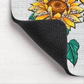 ひまわり感動的蝶聖なる書物、 経典 マウスパッド (コーナー)