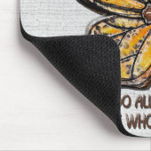 ひまわり感動的/十字形/蝶 マウスパッド (コーナー)