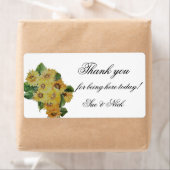 ひまわり感謝していお願い ラベル (インサイチュ)