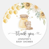 ひまわり感謝していは君 ラウンドシール (正面)