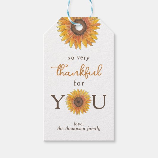 ひまわり感謝のためにあなた先生感謝 ギフトタグ (正面)