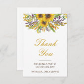 ひまわり感謝カード, オーダーメイド ウェディングカード 出欠カード (正面/裏面)