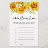 ひまわり我々はブライダルシャワーゲーム (正面)