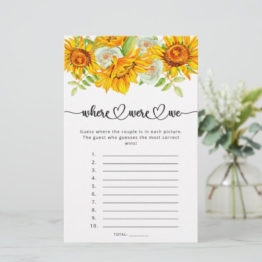 ひまわり我々はブライダルシャワーゲーム (スタンド正面)