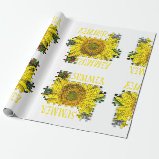 ひまわり戸惑い画像 ラッピングペーパー
