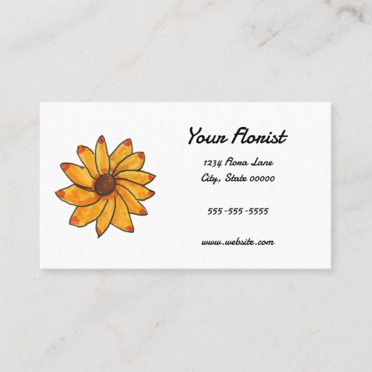 ひまわり手描き個人用設定 名刺 (正面)