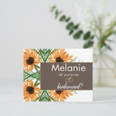 ひまわり手描き花嫁プロポーザルCard シーズンポストカード (スタンド正面)