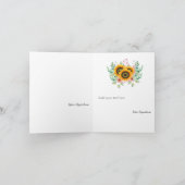 ひまわり折り畳みノートカード ノートカード (内部)