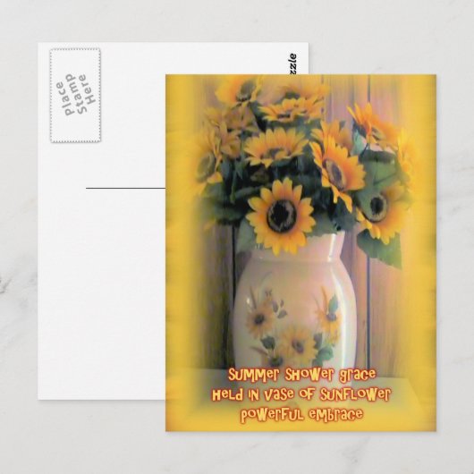 ひまわり抱擁 ポストカード (正面/裏面)