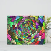 ひまわり抽象芸術カラフルフローラポップ・アートのアートデザイン (スタンド正面)