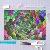 ひまわり抽象芸術カラフルフローラポップ・アートのアートデザイン 薄葉紙 (クラフト)