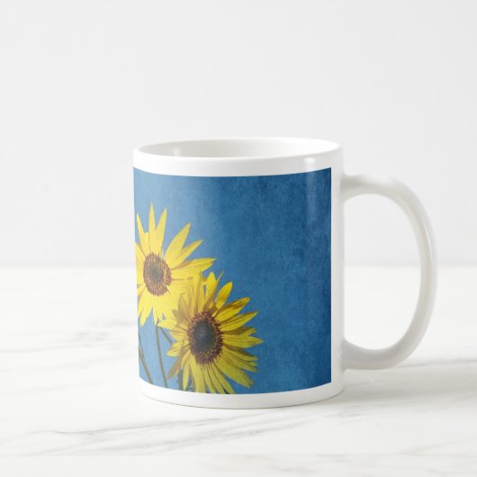 ひまわり抽象芸術 コーヒーマグカップ (右)