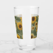 ひまわり抽象芸術#337 タンブラーグラス (左)