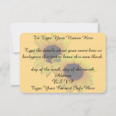 ひまわり招待状個人用花RSVPカード 招待状 (裏面)