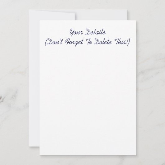 ひまわり招待状 (裏面)