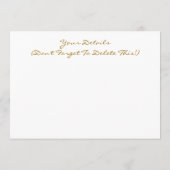 ひまわり招待状 メニュー (裏面)