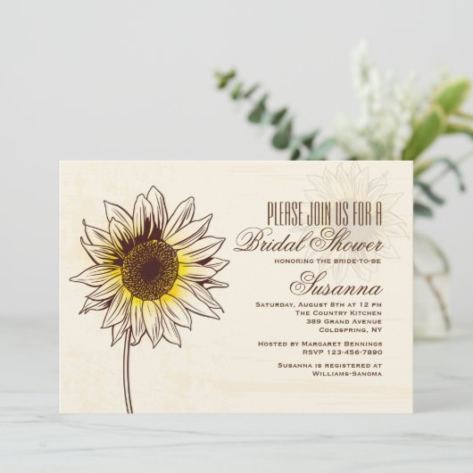 ひまわり招待状 招待状 (スタンド正面)