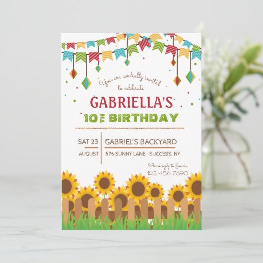 ひまわり招待状 招待状 (スタンド正面)