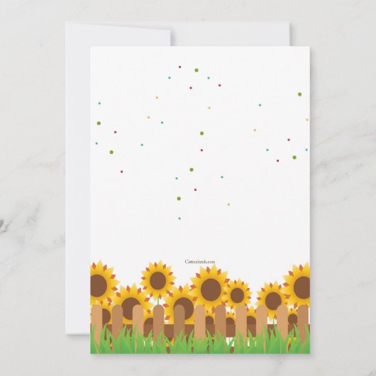 ひまわり招待状 招待状 (裏面)