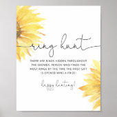 ひまわり指輪探し ブライダルシャワーのゲームポスター ポスター (正面)