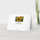 ひまわり挨拶 カード (裏面)