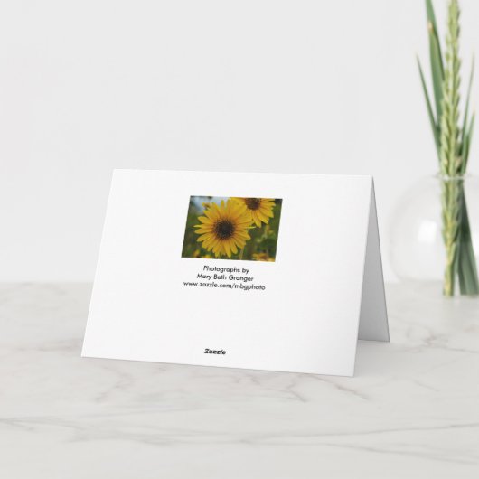 ひまわり挨拶 カード (裏面)