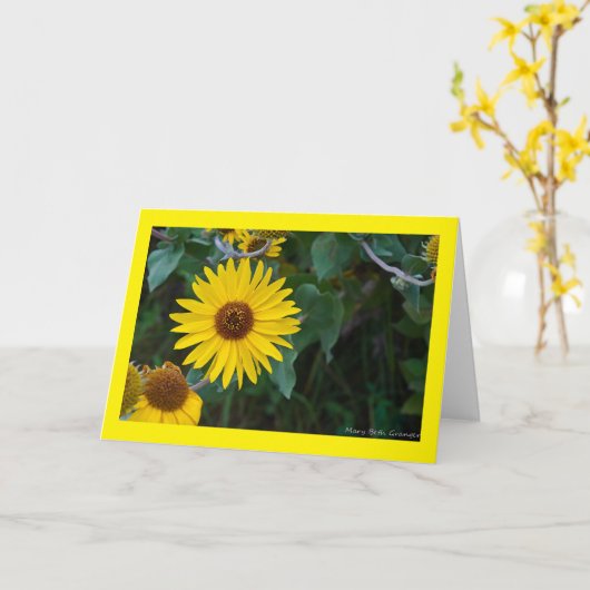 ひまわり挨拶 カード (黄色い花)