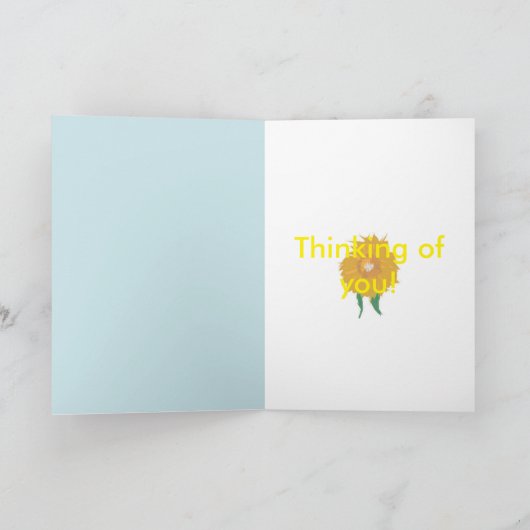 ひまわり挨拶 カード (内部)