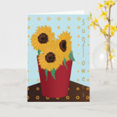 ひまわり挨拶 カード (黄色い花)