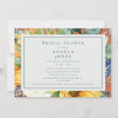 ひまわり振動水平ブライダルシャワー 招待状 (正面)