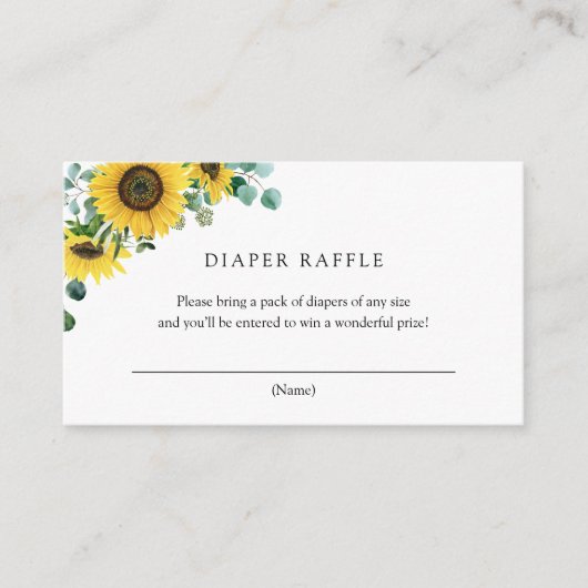 ひまわり挿しカード用ベビーブック エンクロージャーカード (正面)