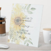 ひまわり推測いくつのキスブライダルシャワーゲーム 台座サイン (インサイチュ)