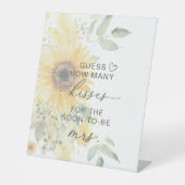 ひまわり推測いくつのキスブライダルシャワーゲーム 台座サイン (正面)