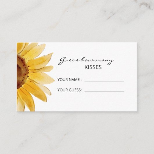 ひまわり推測キスブライダルゲーム エンクロージャーカード (正面)