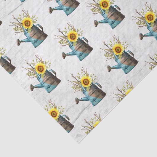 ひまわり散水缶&素朴ウッドファーム結婚ズ 薄葉紙 (詳細)