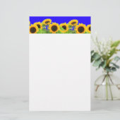 ひまわり文房具紙ウクライナ国旗の色 便箋 (スタンド正面)