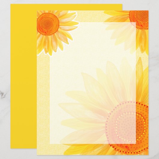 ひまわり文房具紙 (正面/裏面)