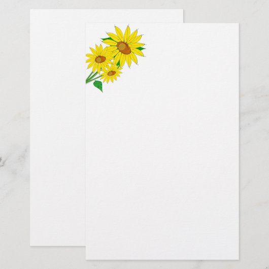 ひまわり文房具紙 便箋 (正面/裏面)