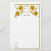 ひまわり文房具 便箋 (正面/裏面)