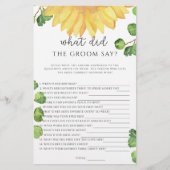 ひまわり新郎は何と言ったブライダルゲーム (正面)