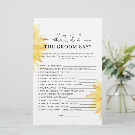 ひまわり新郎は何と言ったブライダルゲーム (スタンド正面)