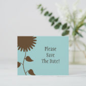 ひまわり日付はがきをターコイズに保存 案内ポストカード (スタンド正面)