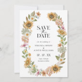 ひまわり日付カードを保存 セーブザデート (正面)