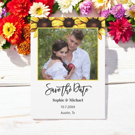 ひまわり日付写真フローラの保存 案内状